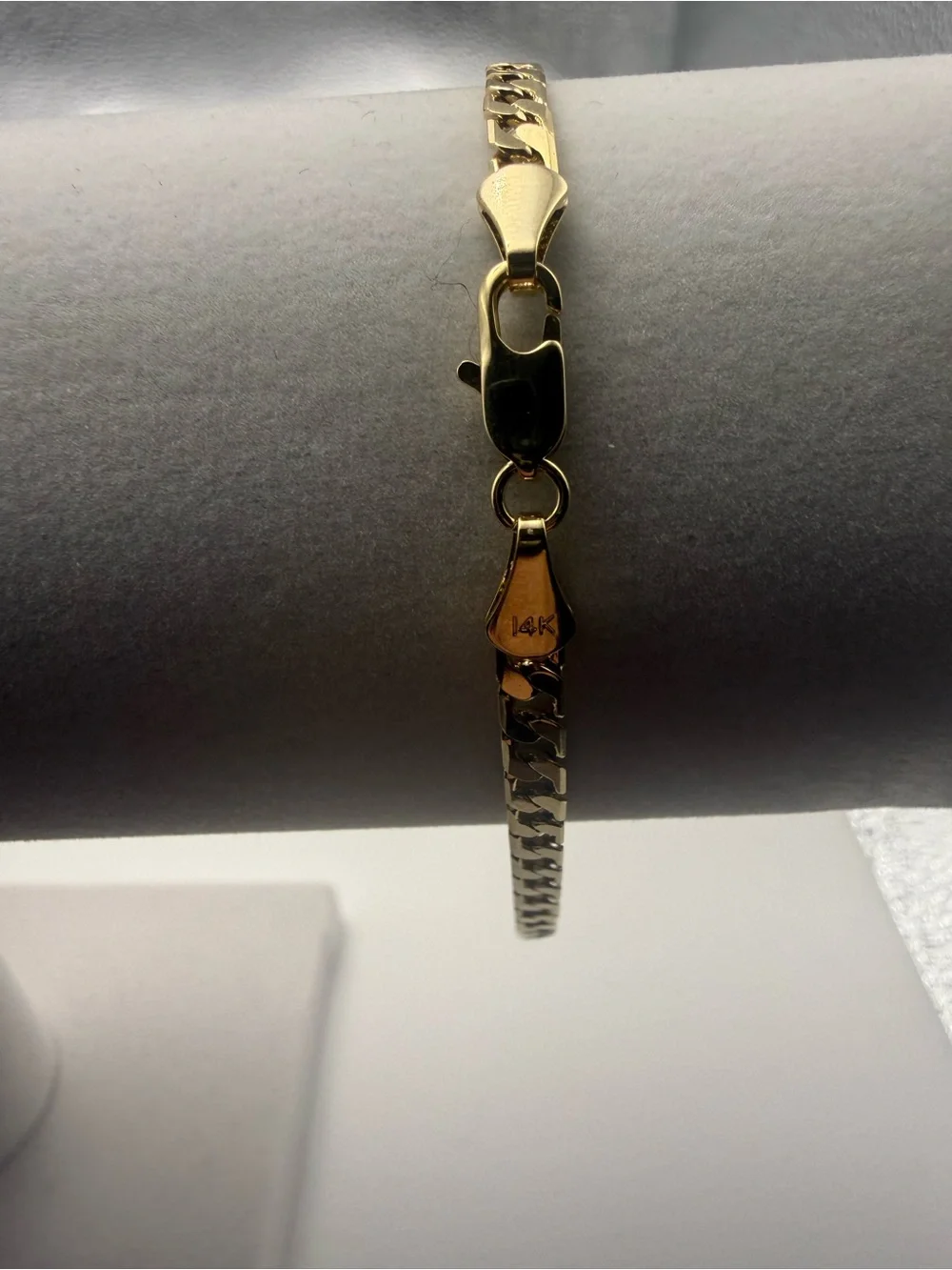 7.5 Inch Cuban Link Bracelet – 18K Gold Dipped, 14K Stamped